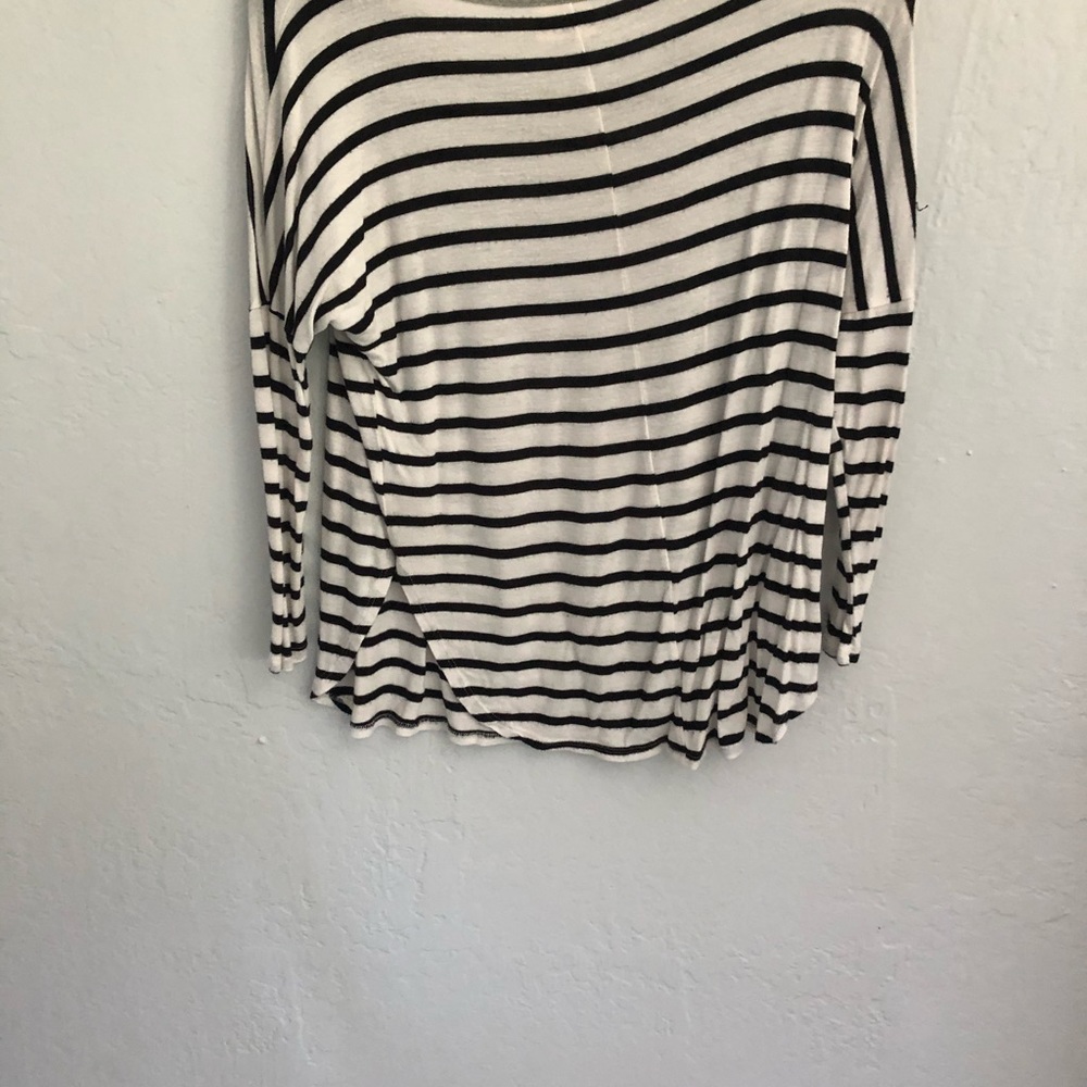 HIP black and white striped top